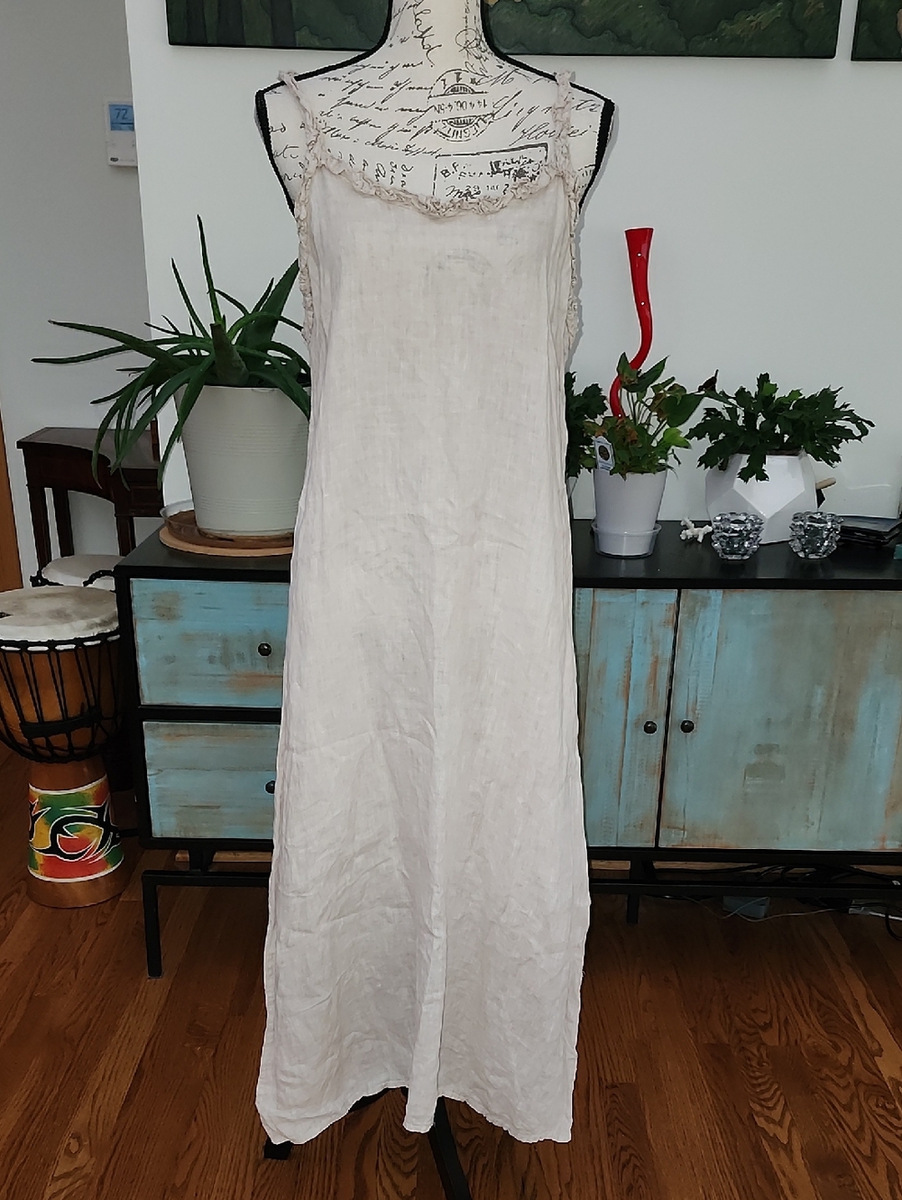 Francesca Bettini Made in Italy 100% Linen Maxi Dress - Large